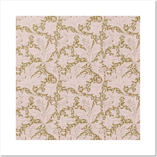 William Morris Wallflower Pattern Tan Posters and Art